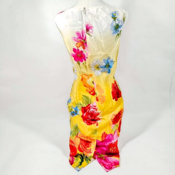 Fendi Multicolor Floral Mini Dress Sz 44 Made In Italy - Picture 2 of 12